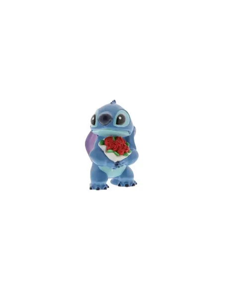 Figura enesco disney lilo & stitch stitch con ramo de rosas