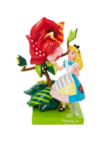 Figura enesco disney alicia en el pais de las maravillas alicia hablando con la rosa