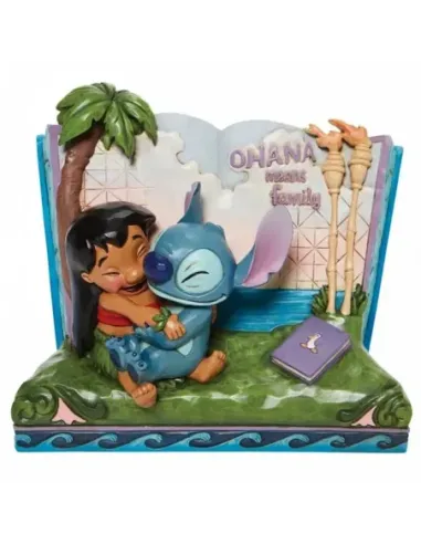Figura decorativa enesco disney lilo & stitch libro ohana