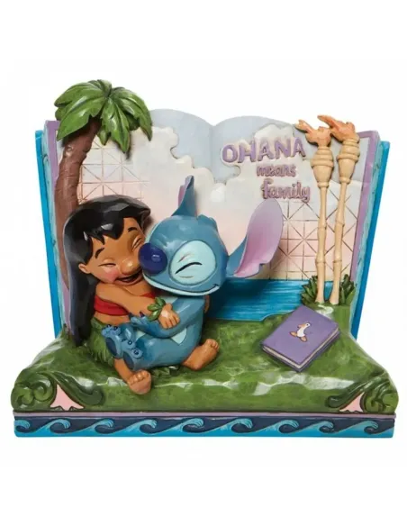 Figura decorativa enesco disney lilo & stitch libro ohana