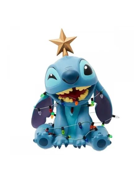 Figura enesco disney stitch luces navideñas