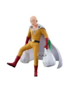 Figura banpresto one punch man one punch life saitama 20cm