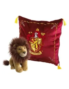 Peluche pack the noble collection harry potter leon mascota gryffindor + cojin gryffindor