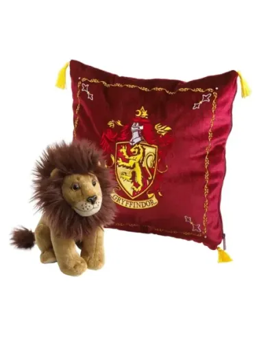 Peluche pack the noble collection harry potter leon mascota gryffindor + cojin gryffindor