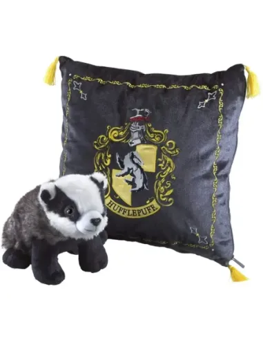 Peluche pack the noble collection harry potter tejon mascota hufflepuff + cojin hufflepuff