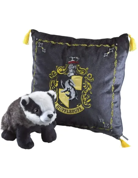 Peluche pack the noble collection harry potter tejon mascota hufflepuff + cojin hufflepuff