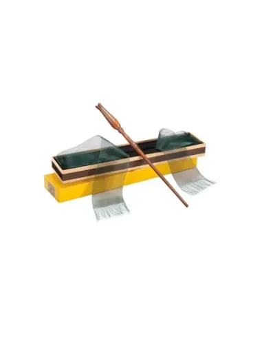 Replica the noble collection harry potter varita de luna lovegood en caja de olivander