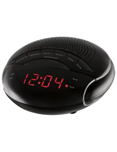 Radio reloj despertador nevir nvr - 335dd negro sintonizador am - fm