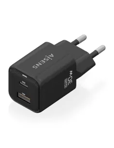 AISENS Cargador Gan 30W, 1xUSB-C PD3.0 QC4.0, 1xUSB-A QC3.0, Negro 2