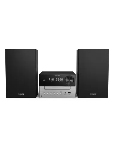 Philips TAM3205M2 77 sistema de audio para el hogar Microcadena de música para uso doméstico 20 W Negro, Plata