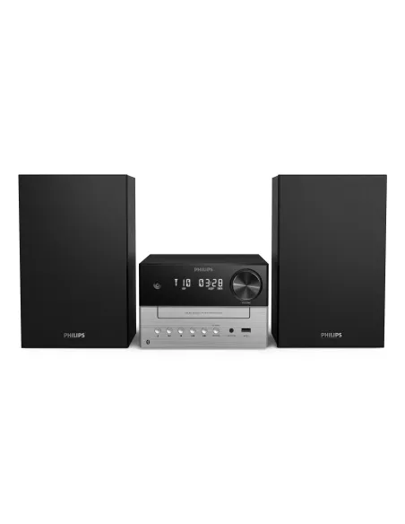 Philips TAM3205M2 77 sistema de audio para el hogar Microcadena de música para uso doméstico 20 W Negro, Plata