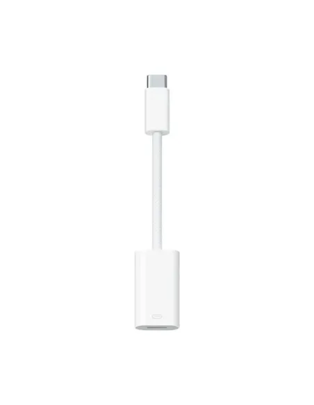 Adaptador lightning a usb tipo c apple macho - hembra blanco
