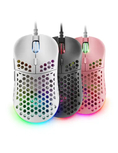 Mars Gaming MM55W, Ratón Inalámbrico Gaming RGB Chroma, Ultra-ligero 55 g, 12800 DPI, Switches Mecánicos Programables HUANO,