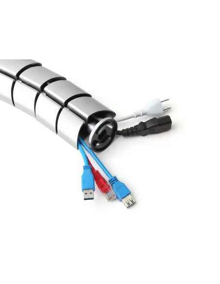 Equip 650862 organizador de cables Escritorio Pasacables Plata 1 pieza(s)