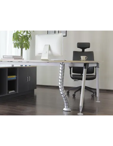 Equip 650862 organizador de cables Escritorio Pasacables Plata 1 pieza(s)