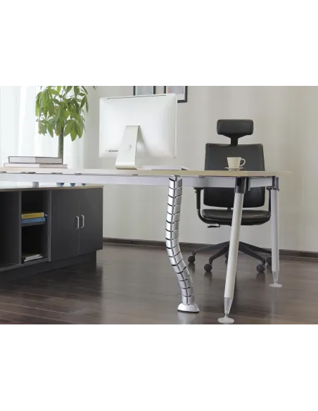 Equip 650862 organizador de cables Escritorio Pasacables Plata 1 pieza(s)