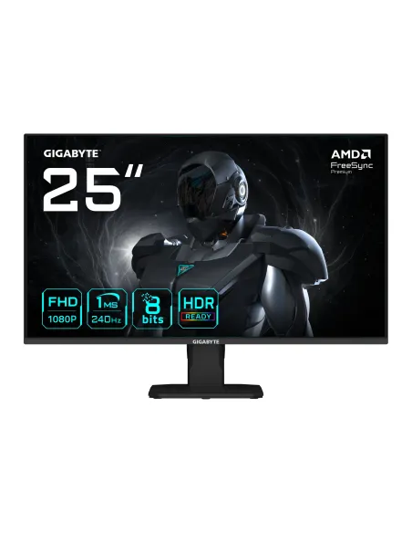 GIGABYTE GS25F2A Monitor Gaming 25" FHD - 1920 x 1080, 240Hz, 1ms, 300 cd m², Display HDR 10, HDMI 2.0, DisplayPort 1.4