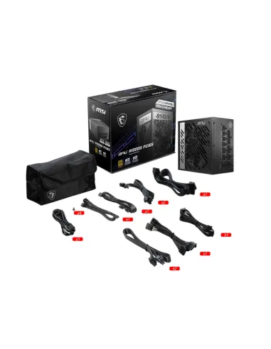 MSI MPG A1000G PCIE5 unidad de fuente de alimentación 1000 W 20+4 pin ATX ATX Negro