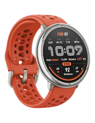 Amazfit W2433EU1N Relojes inteligentes y deportivos 3,35 cm (1.32") AMOLED Digital 466 x 466 Pixeles Pantalla táctil Plata