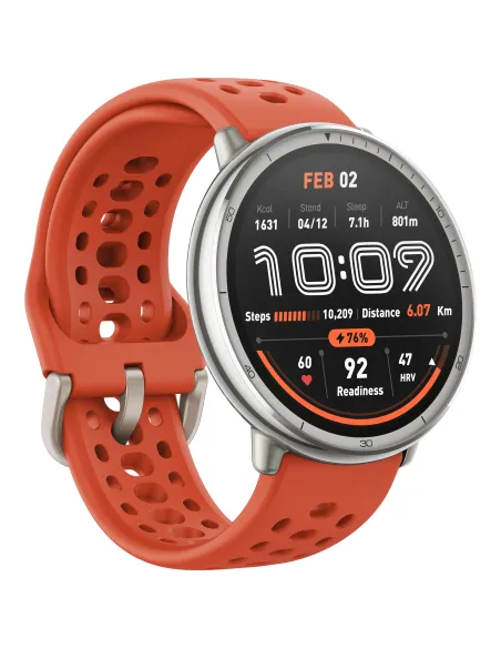 Amazfit W2433EU1N Relojes inteligentes y deportivos 3,35 cm (1.32") AMOLED Digital 466 x 466 Pixeles Pantalla táctil Plata