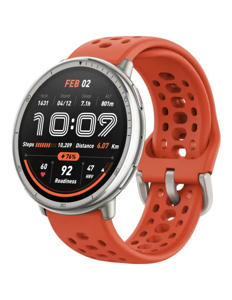 Amazfit W2433EU1N Relojes inteligentes y deportivos 3,35 cm (1.32") AMOLED Digital 466 x 466 Pixeles Pantalla táctil Plata