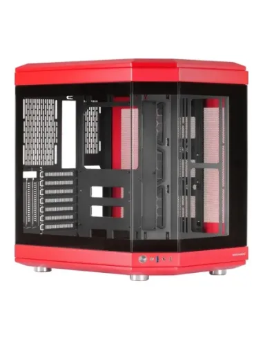 Caja ordenador mars gaming mc - 3t atx cristal templado rojo