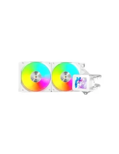 Kit refrigeracion liquida mars gaming mlvision240w argb 2x 120mm blanco