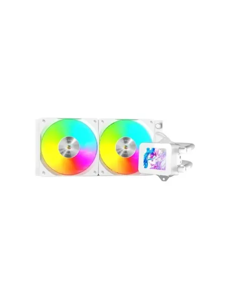 Kit refrigeracion liquida mars gaming mlvision240w argb 2x 120mm blanco