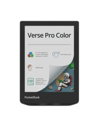 Libro electronico ebook pocketbook verse pro color ereader 6 pulgadas 16 gb stormy sea