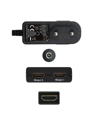 Nanocable HDMI DUPLICADOR V1.3 1X2 CON ALIM. Y PIGTAIL 50 CM
