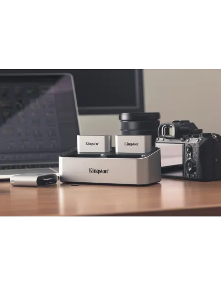 Kingston Technology Lector de tarjetas SDHC SDXC UHS-II de doble ranura para flujo de trabajo USB 3.2 Gen 1