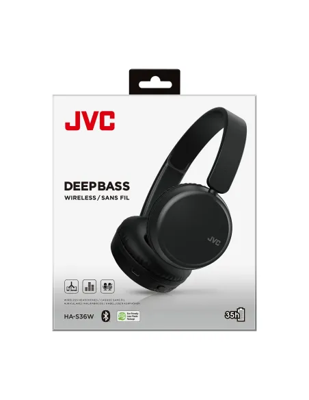 JVC HA-S36W Auriculares Inalámbrico Diadema Llamadas Música Bluetooth Negro