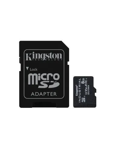Kingston Technology Tarjeta 8GB microSDHC Industrial C10 A1 pSLC + adaptador SD