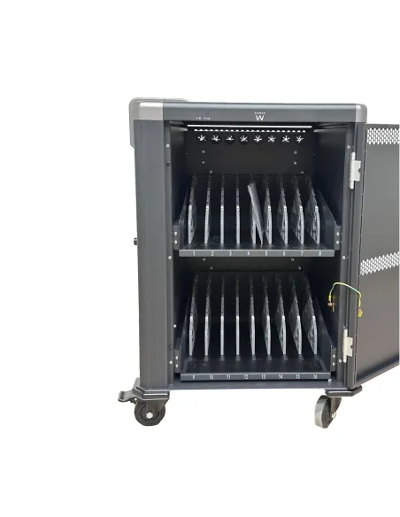 Ewent EW1703 carrito y armario de dispositivo portátil Carro de gestión y carga para dispositivos portátiles Negro, Gris
