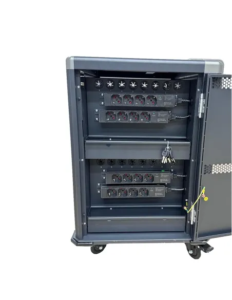 Ewent EW1703 carrito y armario de dispositivo portátil Carro de gestión y carga para dispositivos portátiles Negro, Gris