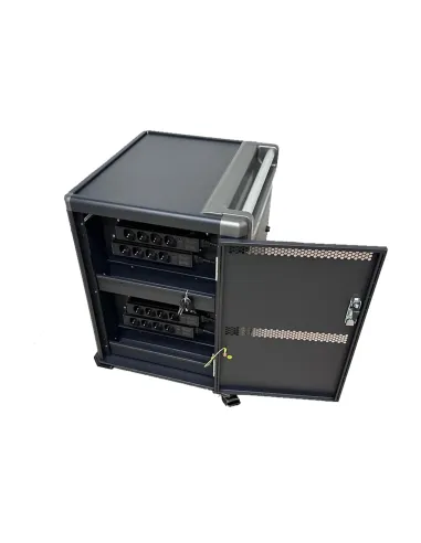 Ewent EW1703 carrito y armario de dispositivo portátil Carro de gestión y carga para dispositivos portátiles Negro, Gris