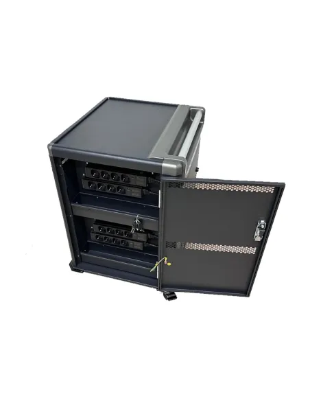 Ewent EW1703 carrito y armario de dispositivo portátil Carro de gestión y carga para dispositivos portátiles Negro, Gris