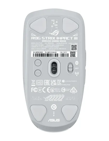 ASUS ROG Strix Impact III Wireless ratón Juego Ambidextro RF Wireless + Bluetooth Óptico 36000 DPI
