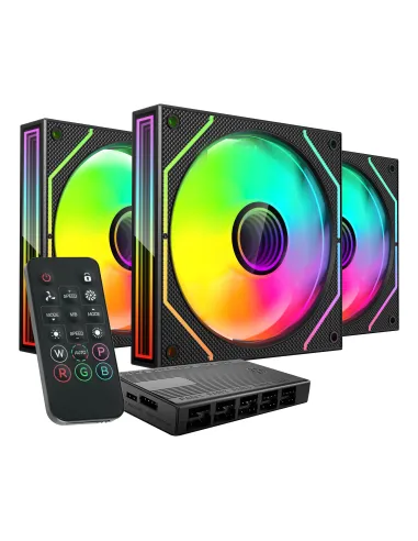 Mars Gaming MF3DPROKIT sistema de refrigeración para ordenador Carcasa del ordenador Ventilador 12 cm Negro