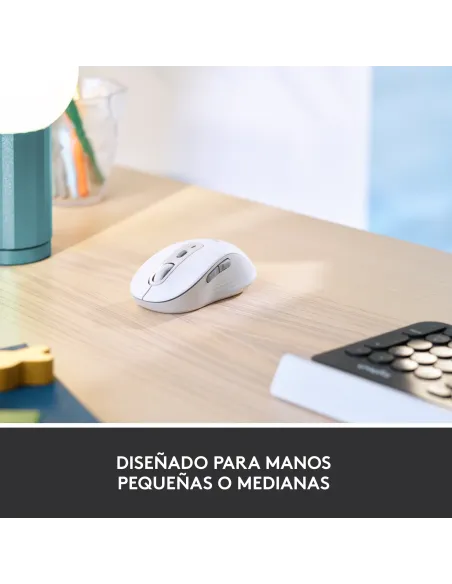 Logitech Signature M650 for Business, Ratón inalámbrico, Para manos pequeñas medianas, Logi Bolt, Bluetooth, SmartWheel, Blanco