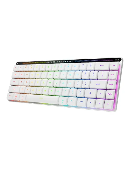 ASUS 90MP03EC-BKSA10 teclado Juego USB + RF Wireless + Bluetooth Blanco