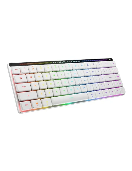 ASUS 90MP03EC-BKSA10 teclado Juego USB + RF Wireless + Bluetooth Blanco