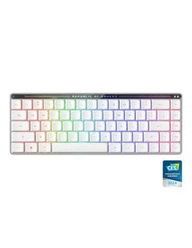 ASUS 90MP03EC-BKSA10 teclado Juego USB + RF Wireless + Bluetooth Blanco
