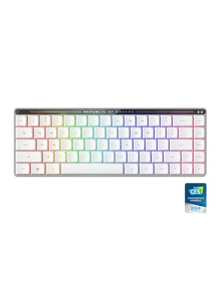 ASUS 90MP03EC-BKSA10 teclado Juego USB + RF Wireless + Bluetooth Blanco