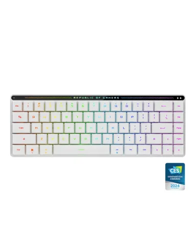 ASUS 90MP03EC-BKSA10 teclado Juego USB + RF Wireless + Bluetooth Blanco