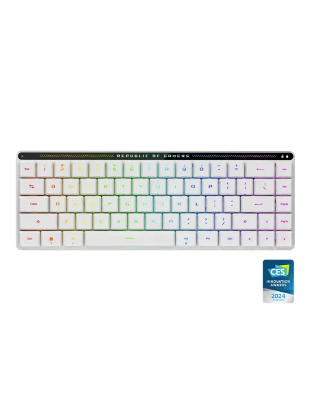 ASUS 90MP03EC-BKSA10 teclado Juego USB + RF Wireless + Bluetooth Blanco