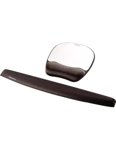 Fellowes 9175801 alfombrilla para ratón Negro, Plata