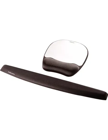 Fellowes 9175801 alfombrilla para ratón Negro, Plata