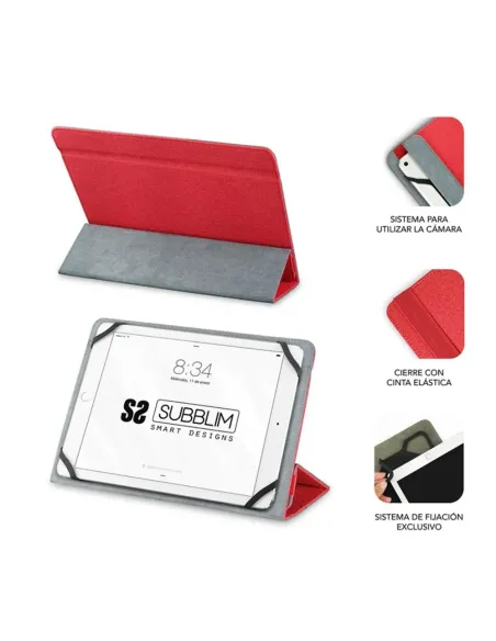 Funda subblim freecam case para tablet 10.1pulgadas rojo