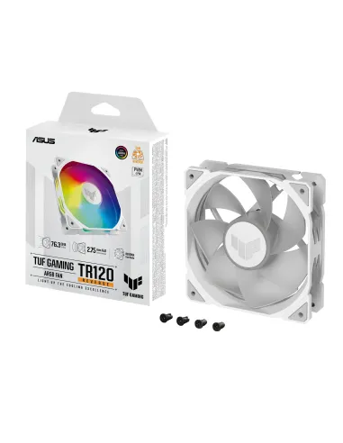 ASUS TUF GAMING TR120 ARGB REVERSE 1-pack White Carcasa del ordenador Refrigerador de aire 12 cm Blanco